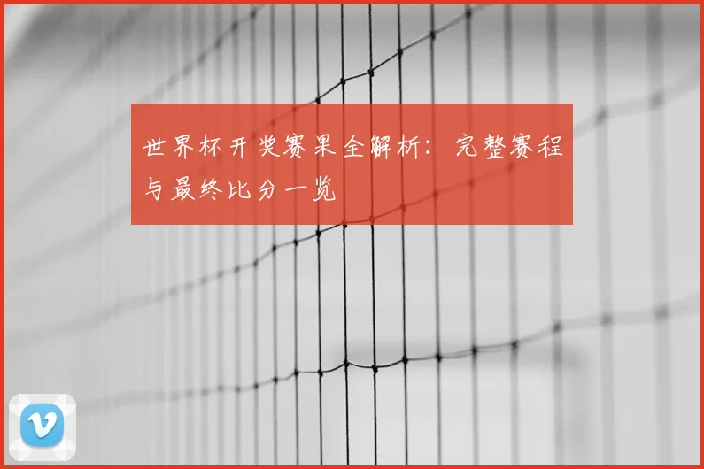 世界杯开奖赛果全解析：完整赛程与最终比分一览